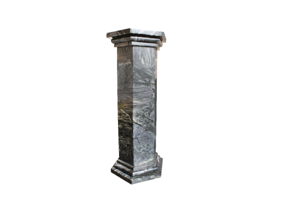 Colonne Marbre Ivahony Hexagonale d25  Ht 100