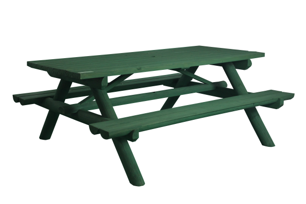  Table banc de jardin en brt Pin autoclave12KGm3 Lasure Vert  clair