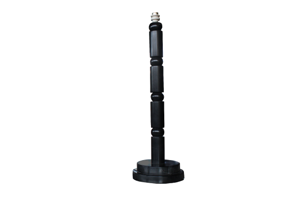 Lampadaire  Cylindrique MM Ht 60 avec socle 16x16 Marbre Noire