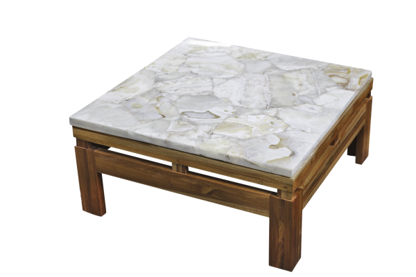 Elément Aragonite Type T Carré 80x80  + PIET.GM KININA Verni naturel Carré 80x80 